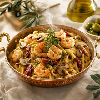 Turkish Shrimp Pasta